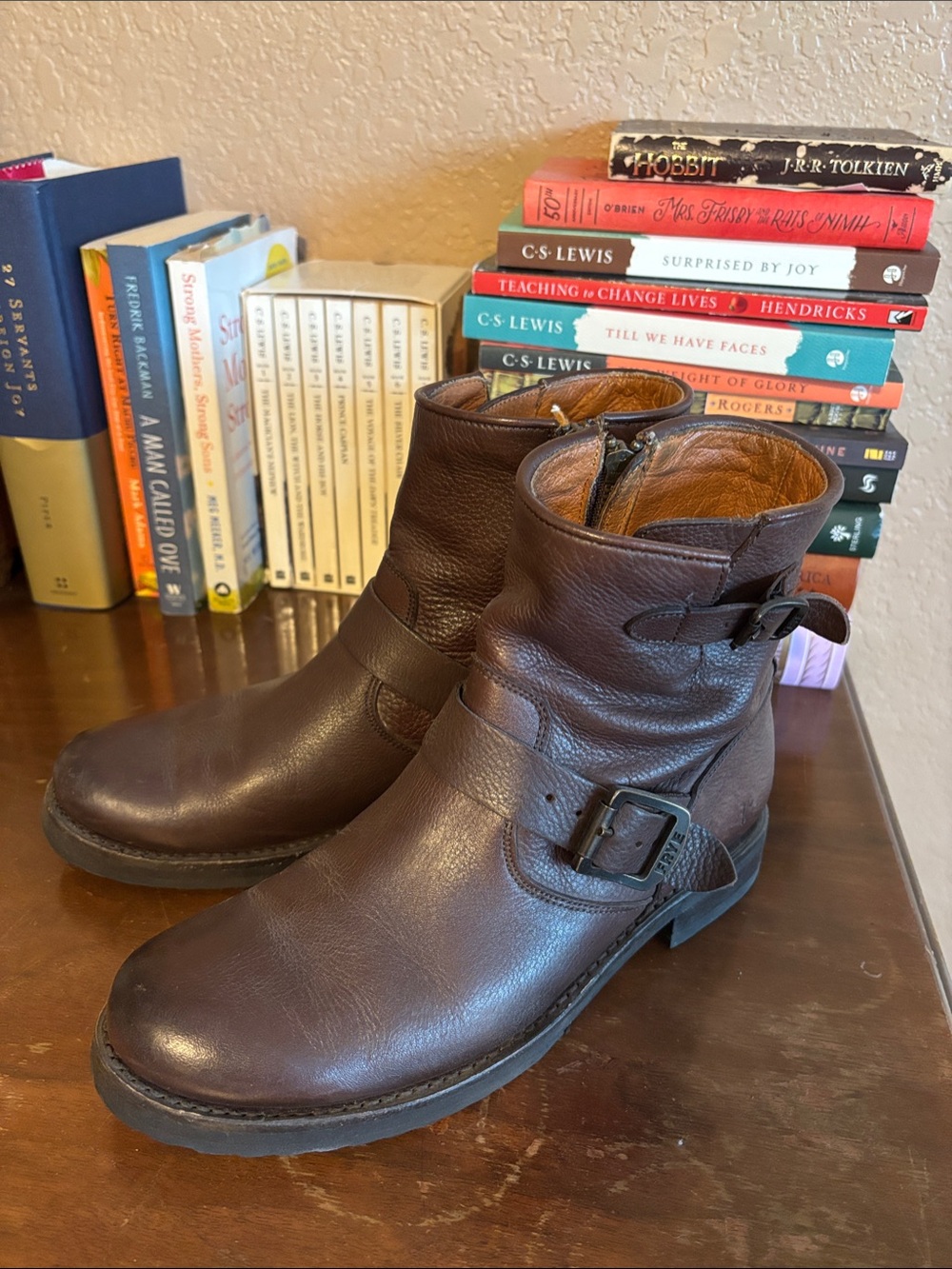 Women’s Frye Brown Leather Engineer Boots - Unbranded